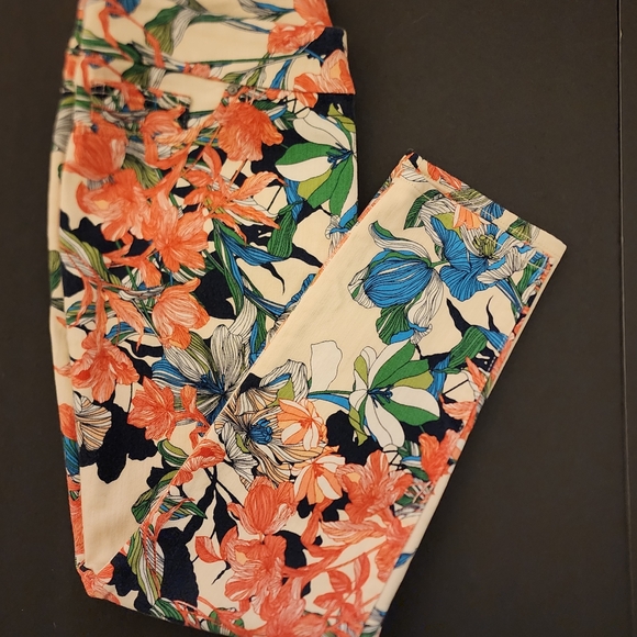 Preowned Chico Jeggings Ankle, Floral, Women's Size 0.5, USA 6P Good - Picture 2 of 14
